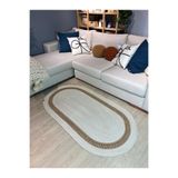 MaVaux Lotus Jüt Hasırlı El Örgüsü Kilim KremHasır 80 x 120