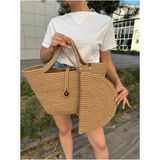 MaVaux Lumos Hasır Jüt Vegan Clutch Çanta, Düğmeli Kol Çantası, Dayanıklı ve Modern Tasarım