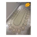 MaVaux Marguerite Özel Tasarım Hasır Jüt Kilim – Koridor, Antre ve Salon Halısı Yolluk Krem 80 x 300