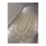 MaVaux Marguerite Özel Tasarım Hasır Jüt Kilim – Koridor, Antre ve Salon Halısı Yolluk Krem 80 x 400
