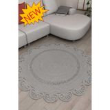 MaVaux Matrix Jüt Kilim, Paspas, Mutfak Halısı, Banyo, Kilim, Halı, Oturma Odası Halısı, Balkon Halısı Gri 120 x 120