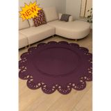MaVaux Matrix Jüt Kilim, Paspas, Mutfak Halısı, Banyo, Kilim, Halı, Oturma Odası Halısı, Balkon Halısı MÜRDÜM 150 x 150
