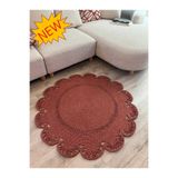 MaVaux Matrix Jüt Kilim, Paspas, Mutfak Halısı, Banyo, Kilim, Halı, Oturma Odası Halısı, Balkon Halısı NAR ÇİÇEĞİ KIRÇIL 70 x 70
