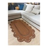 MaVaux Matrix Jüt Kilim, Paspas, Mutfak Halısı, Banyo Paspası, Kilim, Halı, Oturma Odası Halısı Kiremit 120 x 180