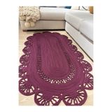 MaVaux Matrix Jüt Kilim, Paspas, Mutfak Halısı, Banyo Paspası, Kilim, Halı, Oturma Odası Halısı Mürdüm 100 x 150