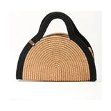 MaVaux Mia Clutch Çanta Jüt Malzeme ile Şık ve Organik Tasarım Plaj Koleksiyonu - Haki