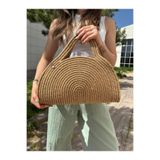 MaVaux Mia Hasır Jüt Clutch Çanta Hasır Tek Ebat