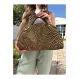 MaVaux Mia Hasır Jüt Clutch Çanta Kırçıllı Tek Ebat