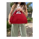MaVaux Mia Hasır Jüt Clutch Çanta