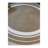 MaVaux Modern, Hasır, Jüt Desenli, Naturel, Jüt Dekoratif, Kilim, Salon,mutfak Halısı Hediyelik, Ev Eşyası Hasır 80 x 80