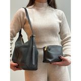 MaVaux Moka %100 Hakiki Deri Şık Detaylı Omuz Çantası - Standart - Yeşil