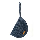 MaVaux Moss Fermuarlı Hasır Jüt Vegan Clutch Çanta BambuMavi