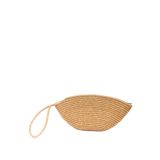 MaVaux Moss Fermuarlı Hasır Jüt Vegan Clutch Çanta Hasır