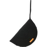 MaVaux Moss Hasır Jüt Vegan Clutch Çanta Dayanıklı Malzeme ile Modern Tasarım ve Şık Görünüm - Siyah