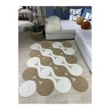 MaVaux Quantum Jüt Görünümlü Hasır Özel Yapım Kilim KremHasır 120 x 150