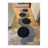 MaVaux Siyah Kırçıllı Hasır El Dokuma Jüt Yolluk Halı Kilim Siyah Kırçıl 80 x 250
