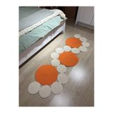 MaVaux Snake Hasır Jüt Bej Yolluk Halı Kilim KremTuruncu 80 x 180