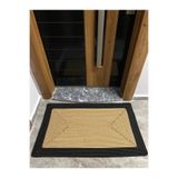 MaVaux Venedik Serisi Jüt, Desenli Kapı Önü, Paspası, Banyo Paspası, Balkon Paspası/Hediyelik, Ev Eşyası. HasırSiyah 100 x 100