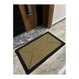 MaVaux Venedik Serisi Jüt, Desenli Kapı Önü, Paspası, Banyo Paspası, Balkon Paspası/Hediyelik, Ev Eşyası. SiyahKırçıl 60 x 90