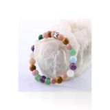 Mavera Doğaltaş PRA-7837627-406802999 Güneş Taşı Jasper Pembe Kuvars Aventurin Akuamarin Ametist Ay Taşı 8 Mm Bileklik