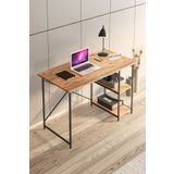 Mavera Home Çalışma Masası Ceviz Renk Bilgisayar Ve Laptop Masası Çalışma Ofis Masası