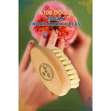 Ma'Vessa % 100 Doğal Ahşap Vegan El ve Tırnak Bakım Fırçası - Doğal Manikür ve Pedikür Fırçası (SAKLAMA KESESİ HEDİYELİ)