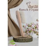 Ma'Vessa %100 Doğal Keçi Kılı Extra Yumuşak Bebek Saç Fırçası - Konak Tarağı (SAKLAMA KESESİ HEDİYELİ)