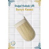 Ma'Vessa Doğal Kabak Lifli Çift Yönlü Banyo & Duş Eldiven Vücut Kesesi Ergonomik Kullanım İçin Tasarlandı