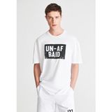 Mavi 0610290-620 Unafraid Baskılı Beyaz Erkek T-shirt