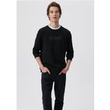 Mavi 066303-900 Siyah Erkek Regular Mavi Logo Baskılı Sweatshirt