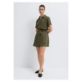 Mavi %100 Liyosel (Tencel™) Haki Kısa Elbise 1310860-87538