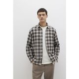 Mavi % 100 Pamuk Kareli Loose Fit Klasik Yaka Erkek Gömlek 0211646-90858 ASFALT