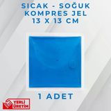 Mavi 13X13 Cm 1 Adet Soğuk Kompres Jel Buz Aküsü Soğuk Zincir Buz Jeli Buz Torbası Strafor Kutu İçi Jel
