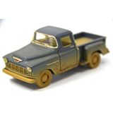 Mavi - 1955 Chevy Stepside Pick-up 1:32 Çamurlu Metal Araba