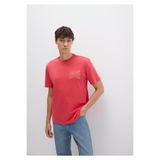 Mavi 1991 Baskılı Pembe Tişört, Loose Fit Bol Rahat Kesim, Erkek, M Beden