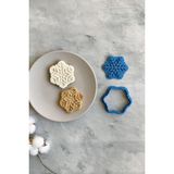 Mavi 2'li Kar Tanesi Hamur Şekillendirici/kurabiye/seramik/polimer Kil/oyun Hamuru (8x9 Cm) - Option-1 - 0-Kahverengi