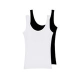 Mavi 2li Basic Kadın Atlet Slim Fit/Dar Kesim 1611367-900 Siyah-900 XS