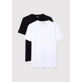 Mavi 2li Erkek Basic Tişört Slim Fit/Dar Kesim 0611288-620 Beyaz-620 XXL