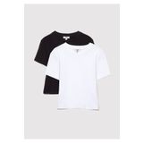 Mavi 2li Kadın Crop Basic Tişört Crop / Kısa Kesim -900 1613028