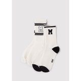Mavi 2li M Logo Ekru Soket Çorap 1913258-620 - Standart