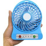 Mavi 3 Kademeli Taşınabilir Masaüstü USB Mini Vantilatör Fan - Altın
