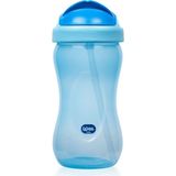 Mavi 350 ml Pipetli Şık Bardak, Günlük Kullanıma Uygun ve Ergonomik Tasarım - Antrasit
