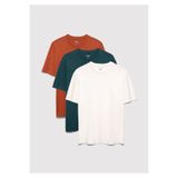 Mavi 3lü Erkek Basic Tişört Loose Fit / Bol Rahat Kesim 0612315-70325