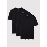 Mavi 3lü Erkek Basic Tişört Loose Fit/Bol Rahat Kesim 0612315-900 Siyah-900 M