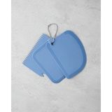 Mavi 3'lü Plastik Hamur Spatulası, 12,5X10 Cm, Mutfak Gereci - Seçenek 1 - Amber