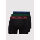 Mavi 3lü Siyah Basic Boxer 0911408-85585