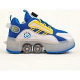 Mavi 4 Tekerlekli -Teker Işıklı -Içe Kapanmalı Tekerlekli Paten Spor Ayakkabı - Tekerlekli Sneakers Seferi