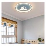 Mavi Ø40CM Bulutlu 3000K Işık Rengi,kumandalı LED Tavan Lambası,avize,modern Aydınlatma, Dekoratif Işık, Çocuk Odası