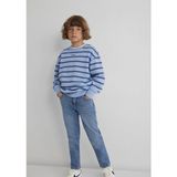 Mavi 6S10144-90780 Mavi Logo Çizgili Mavi Sweatshirt - Lacivert - 9 - 10 Yaş