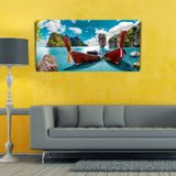 Mavi Ada Canvas Tablo (60X120)